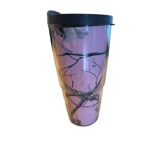 Tervis RealTree Pink 24oz Insulated Tumbler with Brown Lid